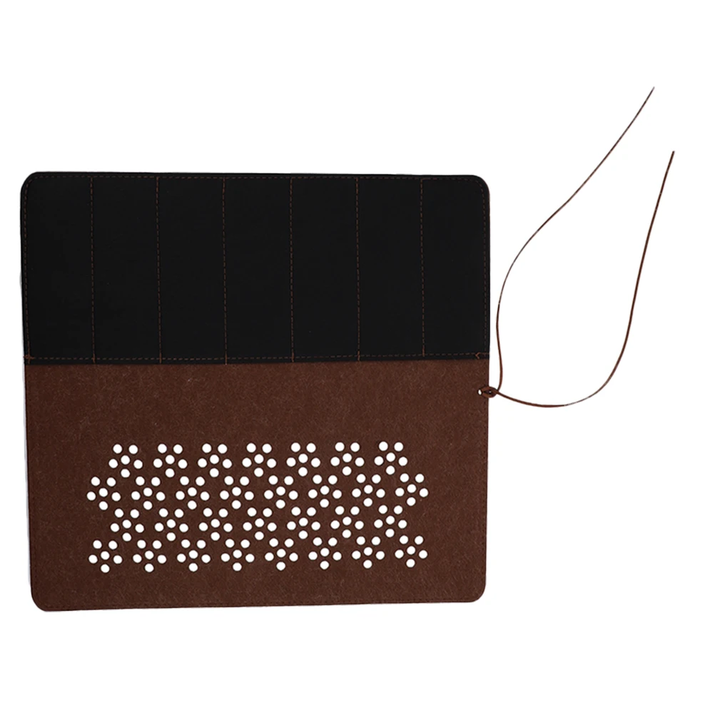 

Portable Pen Holder Bag Stationery Storage Pouch For Colored Markers Pens Felt Material Lightweight Office Plum Bossom