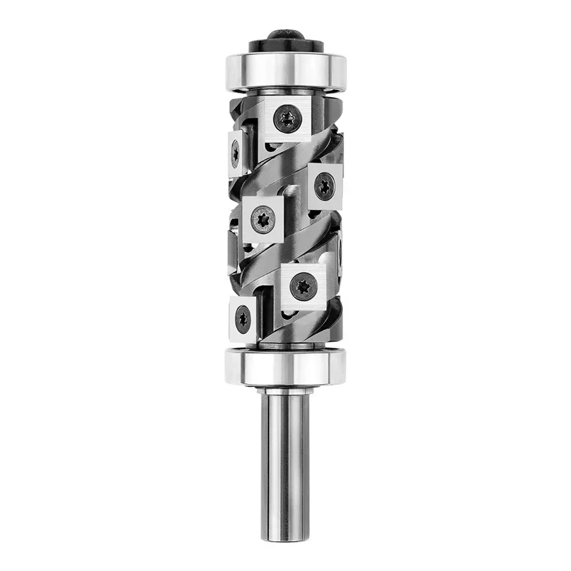 

Heavy Duty Carbide Insert Flush Trim Router Bit Bearing with Coating 1/2 Inch Shank 32MM Cutting Diameter for Woodwork Trimming