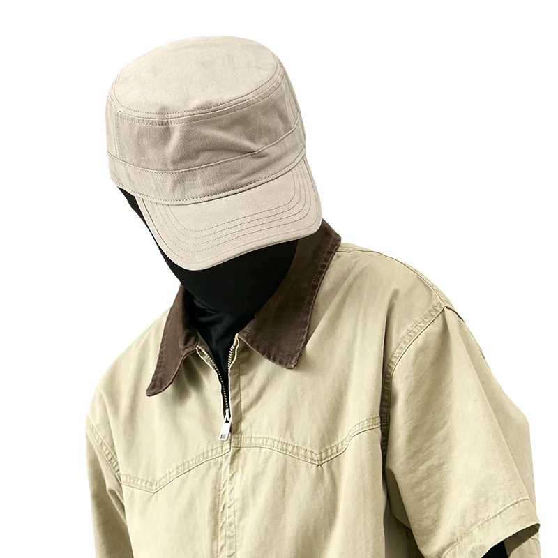 High Quality Adjustable Plain Caps For Women Men Vintage Army Military Cadet Style Hat Breathable Sun Protective Baseball Cap