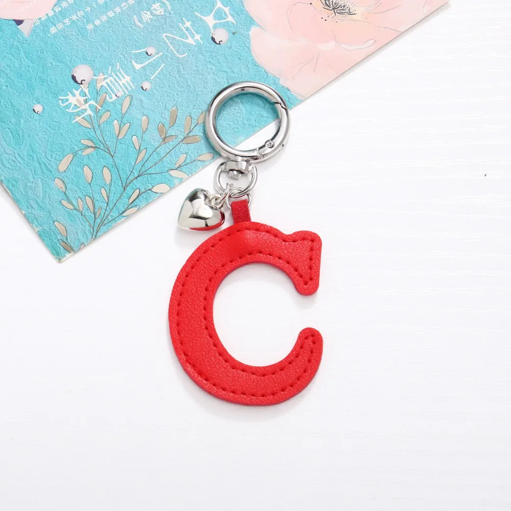 

Keys Organizer PU 26 Letter Key Chain Love Pendant Waist Buckle Alphabet Car Key Buckle Bag Charms Business Business Key Holder
