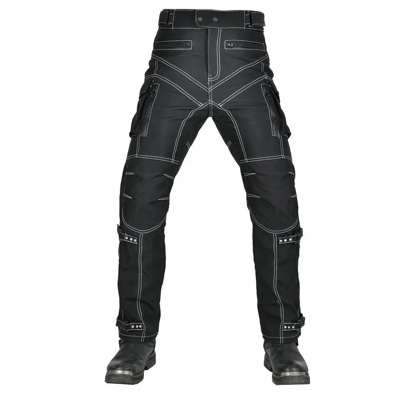 Four Seasons Waterproof Motorcycle Riding Pants Anti-drop Multi-pocket Trousers Anti-drop High-waisted Motorcycle Pants for Men