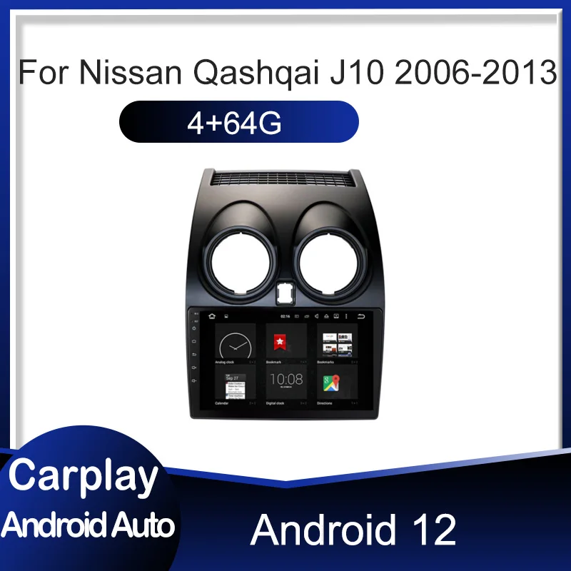 

Wit-Up Android 12 Smart Car Radio Touch Screen GPS Video Multimedia Wireless CarPlay for Nissan Qashqai J10 Navigation Head Unit