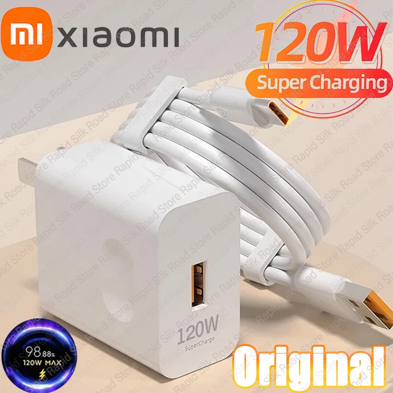 Xiaomi 120W GaN USB Charger Fast Charging QC3.0 USB Type C Cable Mobile Phone Charger Adapter For iPhone Samsung Huawei Charger