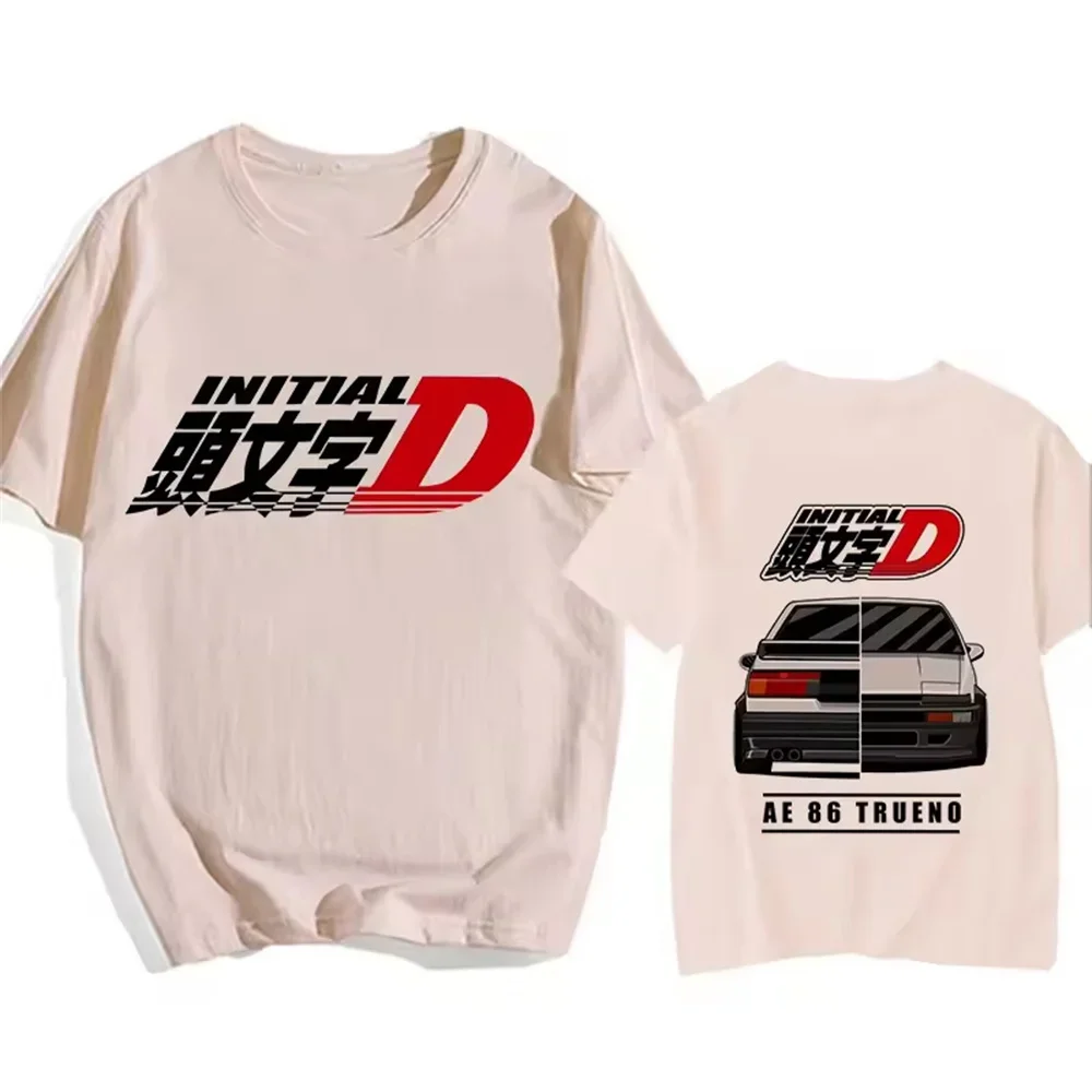 Initial D  Pure Cotton T Shirt Comic Manga Japanese Men Top Graphic Designer Harajuku Man Clothing