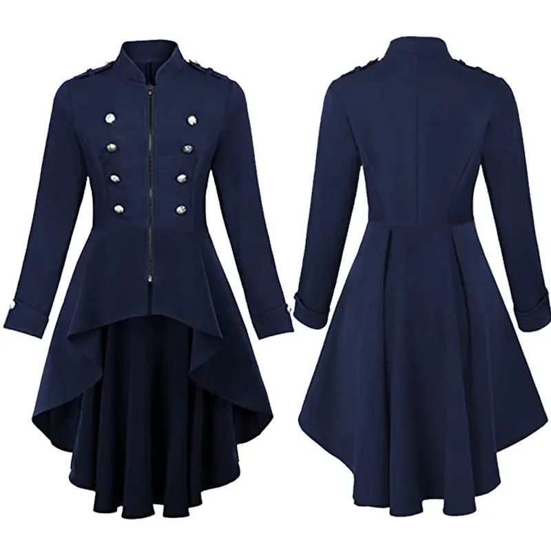 Große Größe Damen St Punk Jaet Frack Militär orm Anzug Knopf Halloween Cosplay Kostüm Traditionelle Chinesische Ethn...