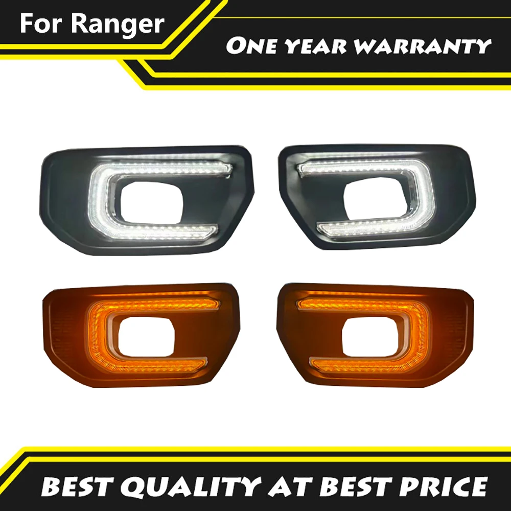 

Car Drl Daytime Running Light WithTurning Signal Fit For Ford Ranger 2022 2023 T9 Auto Off-raod 4X4 Modified Accessories