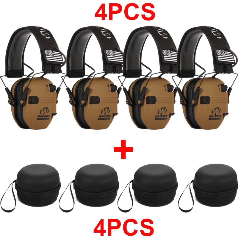 Cache-oreilles anti-bruit pour le sport, protection auditive, amplification du son, tir électronique, haut, 1PC, 4PC