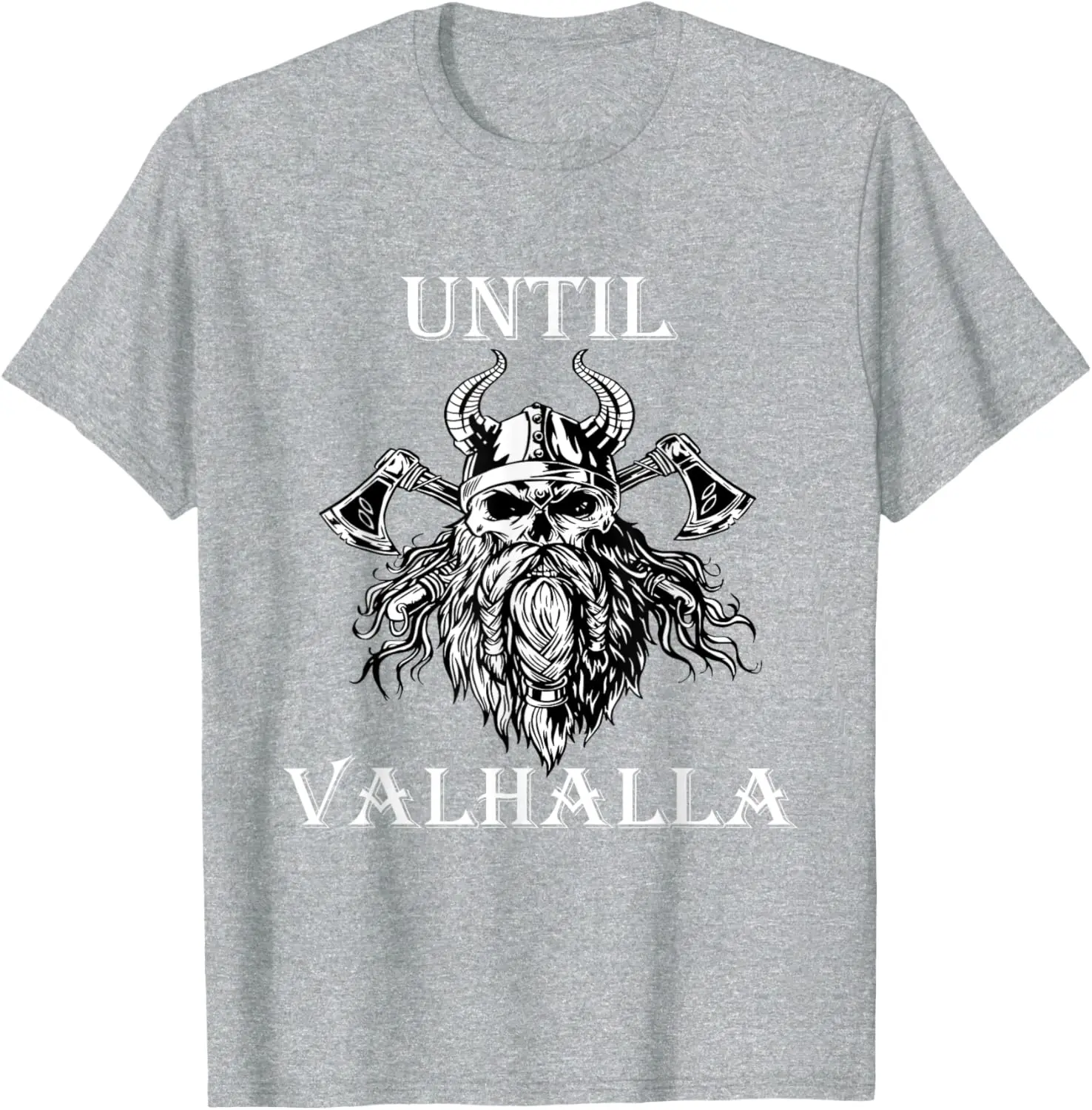 Until Valhalla Odin Ragnar Thor Nordic Warrior T-Shirt 100% Cotton O-Neck Short Sleeve Summer Casual Mens T-shirt Streetwear