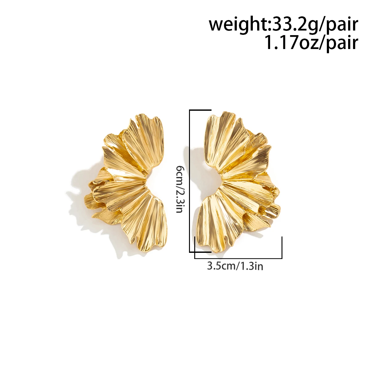 IngeSight.Z Simple French Petal Stud Earrings For Women Vintage Gold Color Piercing Earrings Birthday Party Jewelry Gift 2023