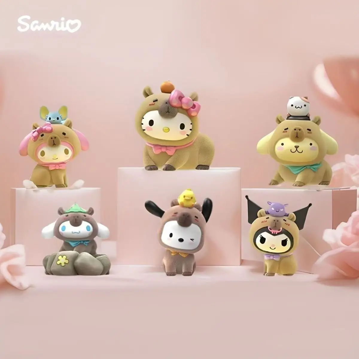 

Miniso Hot Selling Sanliou Buddha Series Water Dolphin Series Assembly Blind Box Cute Ornament Handmade Christmas Toys Gift