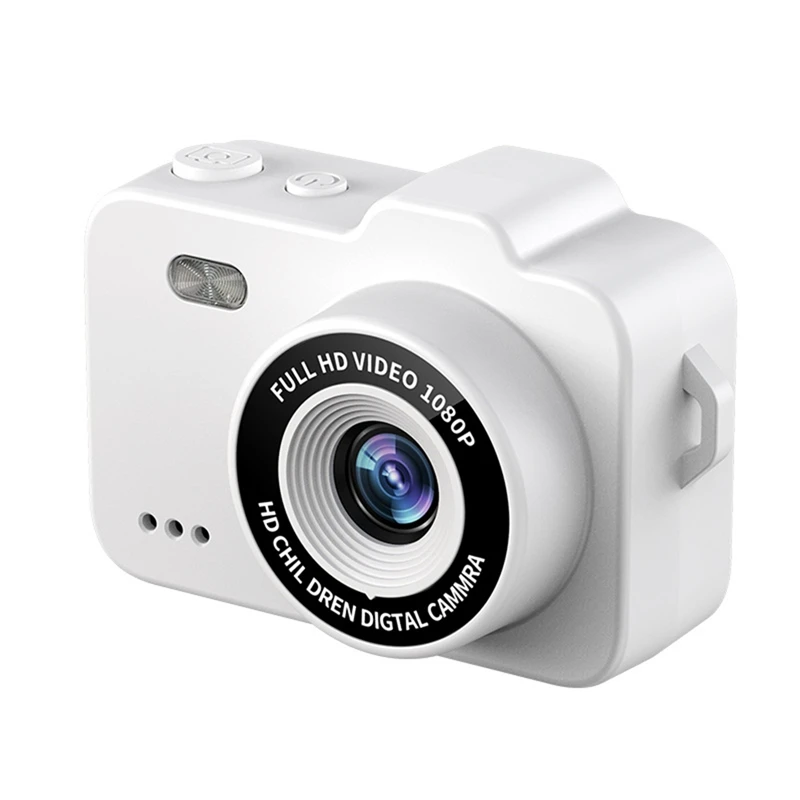 Camera 1080P Micro Camera Keychain Camera Necklace-Style Vlog Camera Pocket Camera Ultra-Compact Digital Camera White