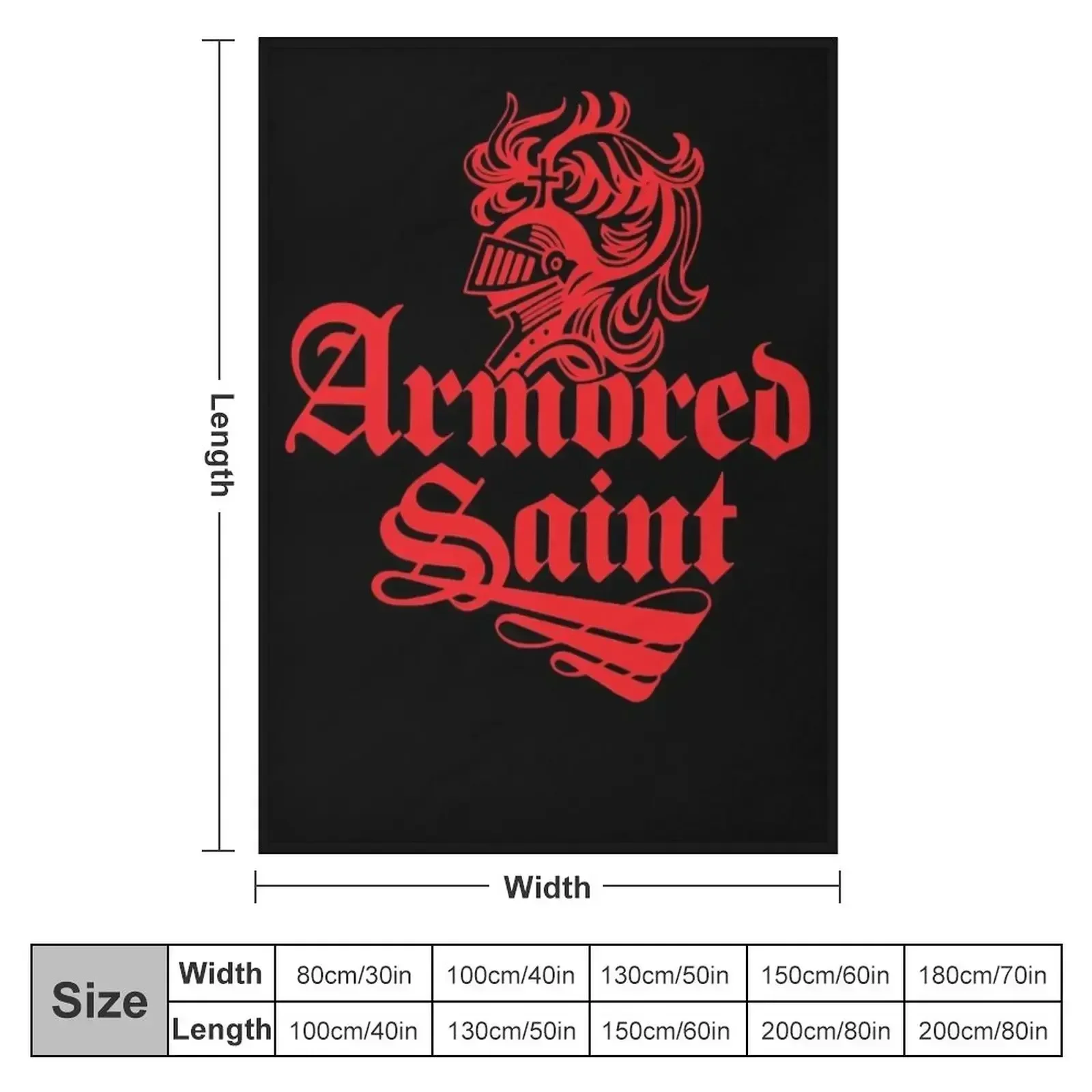 Armored Saint Classic Throw Blanket couch cozy soft plush fuzzy picnic outdoor blanket