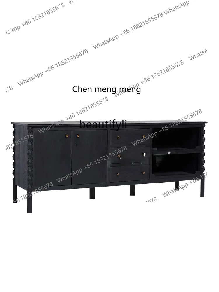 

] Retro TV/Wall Cabinet Multi-Function Drawer Storage Cabinet Storage Cabinet/
