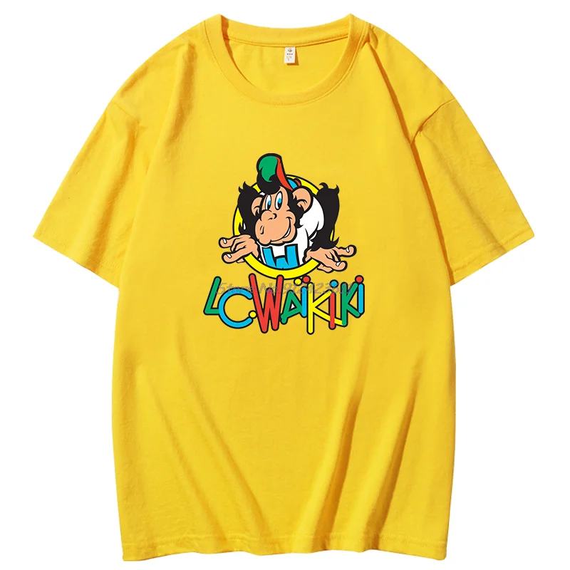 Monkey graphic t shirts Waikiki Monkey Cotton Tee Shirt Mens short sleeve t-shirts Beach Tshirt Summer Men's clothing