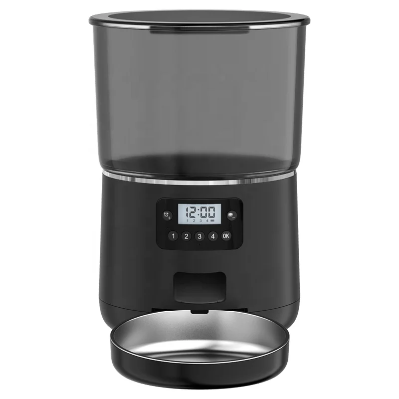 Modern4L Automatic Pet Feeder with Adjustable Lens Eco-Friendly Smart App Remote Dog Feeder Solid Pattern and Battery Powered