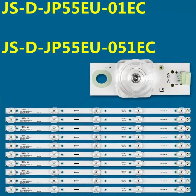 

5 комплектов 3VLED Srip 5 ламп для телевизора Akai Aktv 55 футов AKTV5534 JS-D-JP55EU-01EC JS-D-JP55EU-051EC (70317) E55EU/EP1000 MCPCB MS-L1457 V7