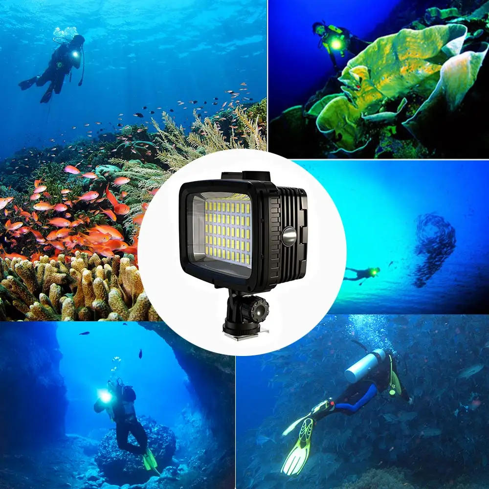 40m Tauchen Unterwasser wasserdichtes LED-Blitzlicht für Gopro Hero 11 9 10 Dji Osmo Action 3 Füll lampe Beleuchtung Kamera Zubehör