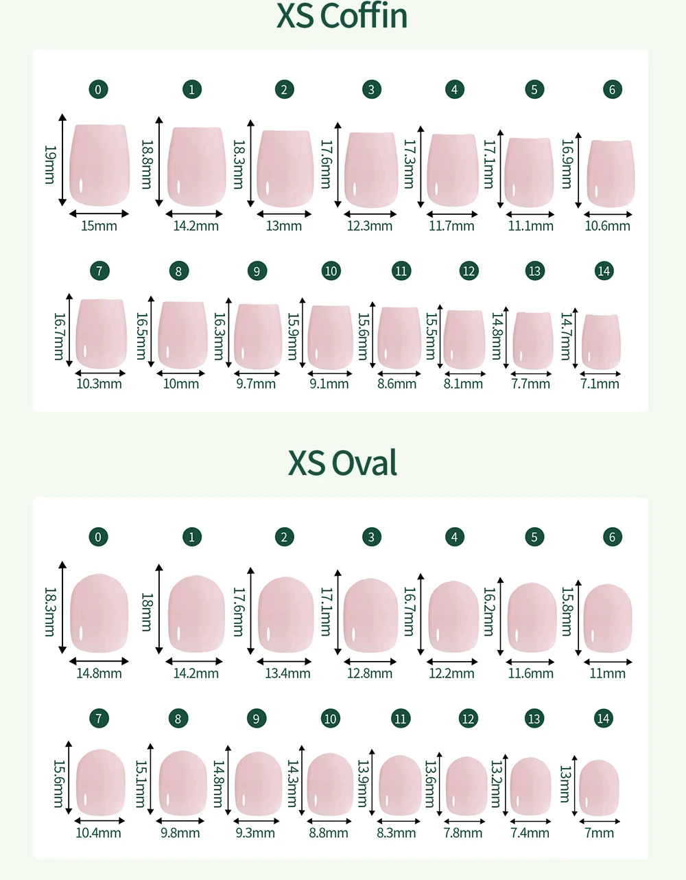 NAILPOP Nagelset zum Aufdrücken, 5-Farben-Mix, tragbare künstliche Nägel, 140–150 Stück, Mandel-Sarg, quadratisch, ovale Formen, langlebiges Design – Detail 10