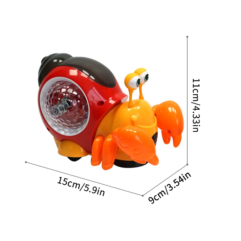Crawling Crab Baby Toy Walking Tummy Time Dancing Early Educational Interactive Musical Light Toys Toddler For Kids Gifts
