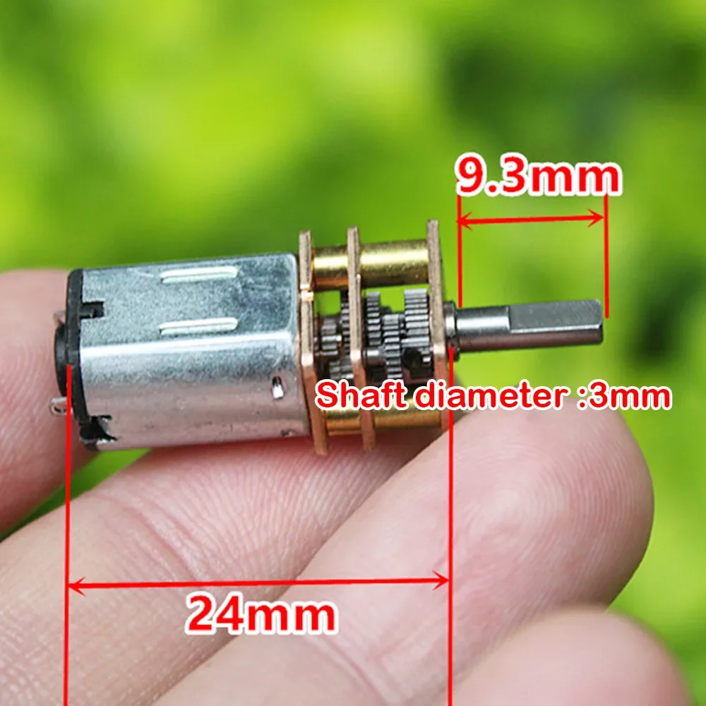 5PCS N20 Gear Motor 43RPM-128RPM Micro Reduction All Metal Gearbox DC 3V 6V 9V Low Speed N20 Deceleration Smart Toy Car Motor