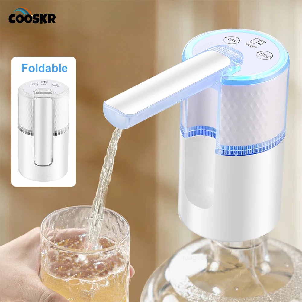 Electric Water Dispenser USB Rechargeable Automatic Water Dispenser Pump Drinking Water Bottle Gallon Foldable Water Bottle Pump