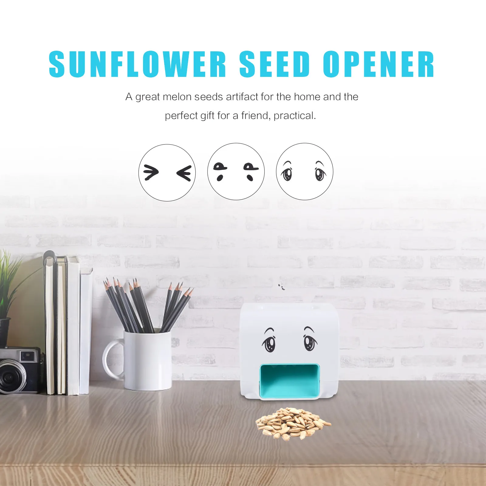 Automatic Electric Sunflower Seed Sheller Machine with Smart Anti-Pinch Optical Detection Sensitive Switch Compact Portable