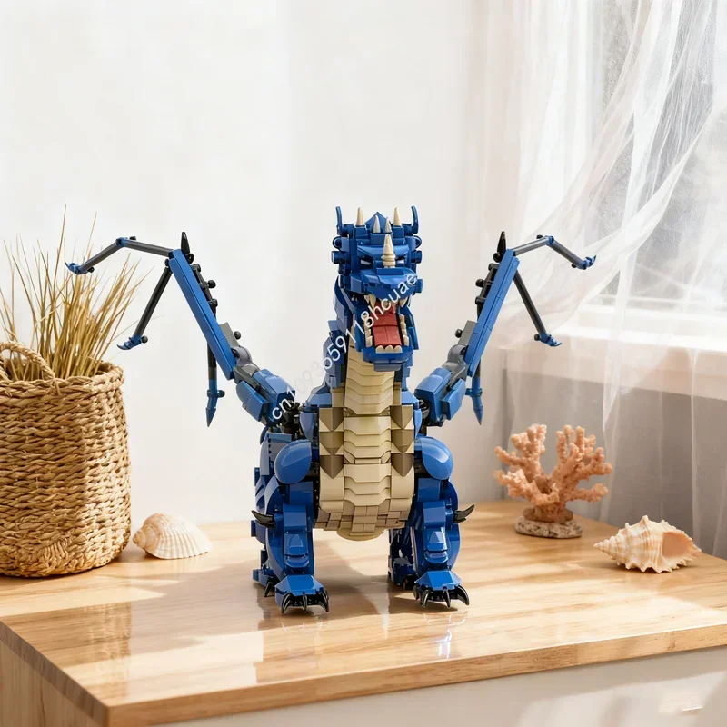 1816pcs MOC Blue Dragon Lightning Castleed Model Building Blocks Festival Gift Assemble Toys DIY Idea Education Brick