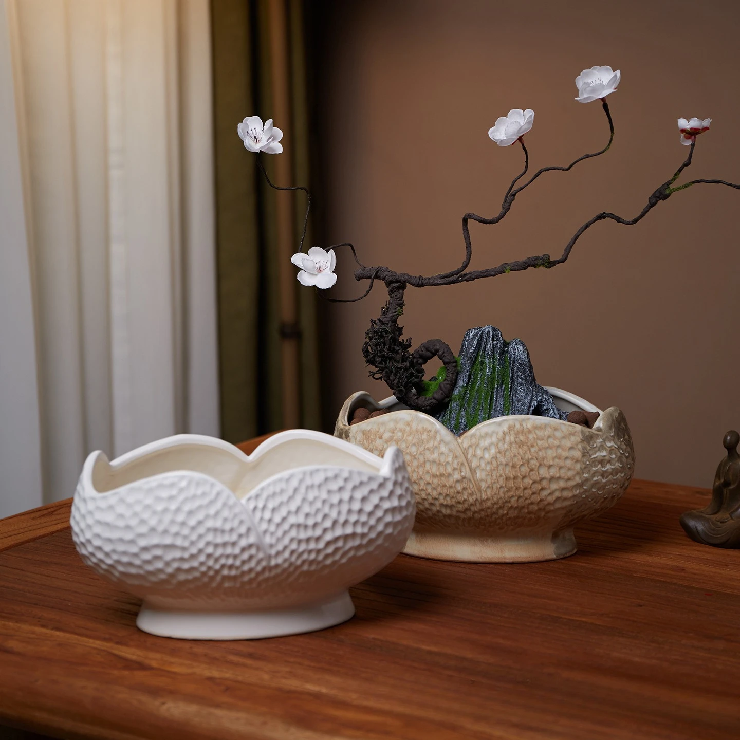 French creative individuality modern home succulent green plant Phalaenopsis color arum ceramic small flower pot desktop
