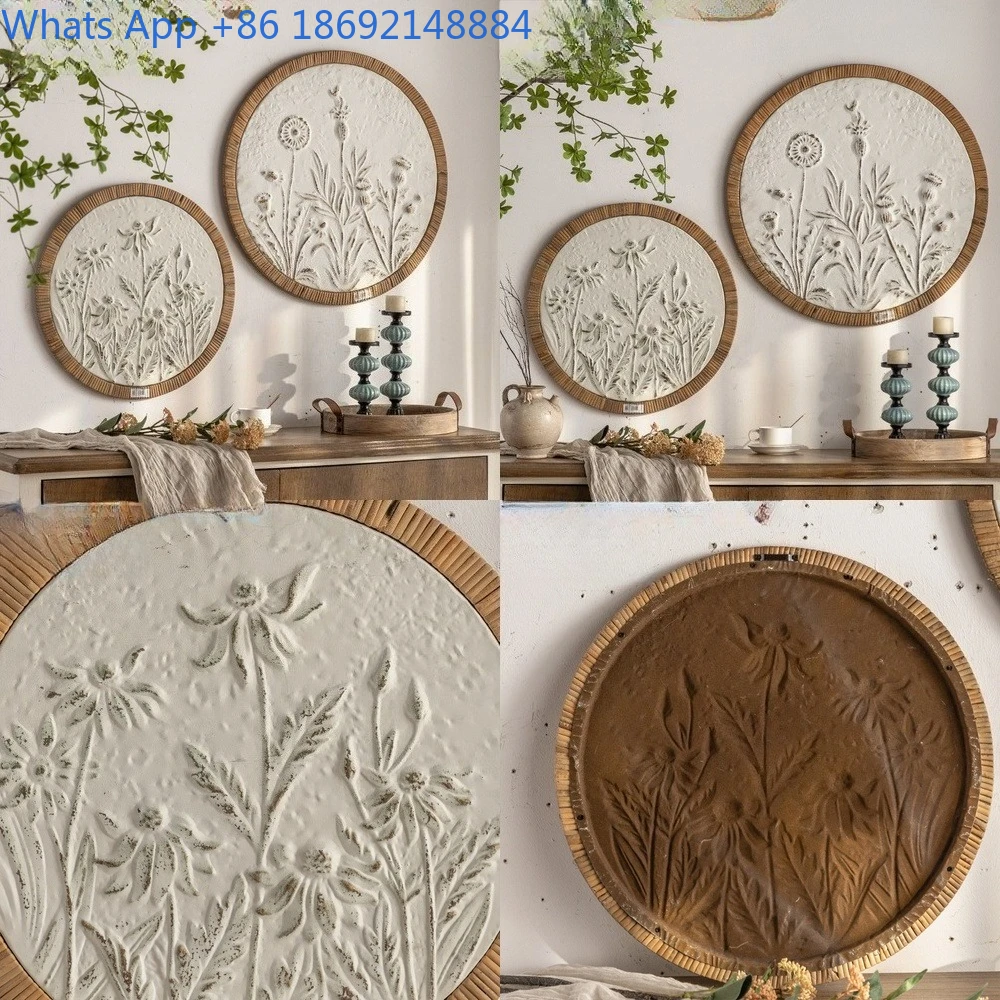 

American Retro Relief Wall Decor for Living Room Bedroom Hallway Entryway Home Art Painting