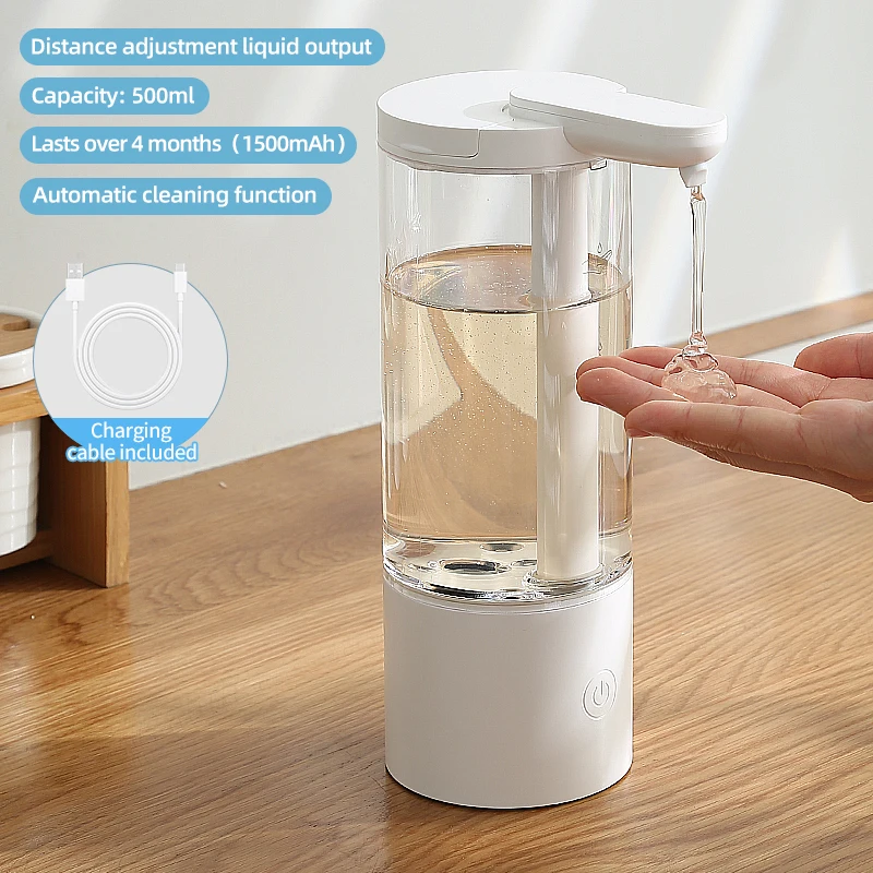 

550ml Automatic Liquid Soap Dispensers Recharge Sensor Hand Sanitizer Machine for Kitchen Bathroom Shampoo Shower Gel Detergent