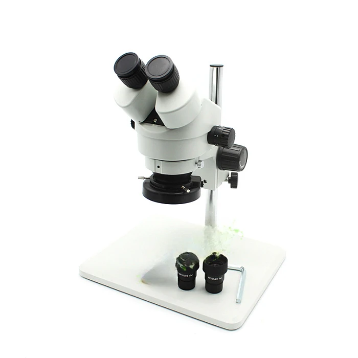 Large bottom plate binocular continuous zoom stereo microscope 7-45X wide-angle microscope mobile phone motherboard repair