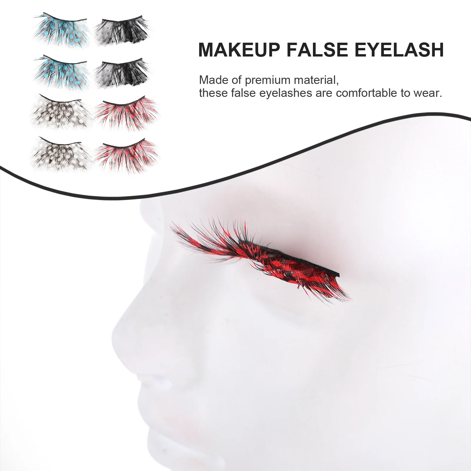 

False Eyelashes Set Spotted Dramatic Dense Makeup Lash For Party Wedding Cosplay Stage Halloween Thick Long