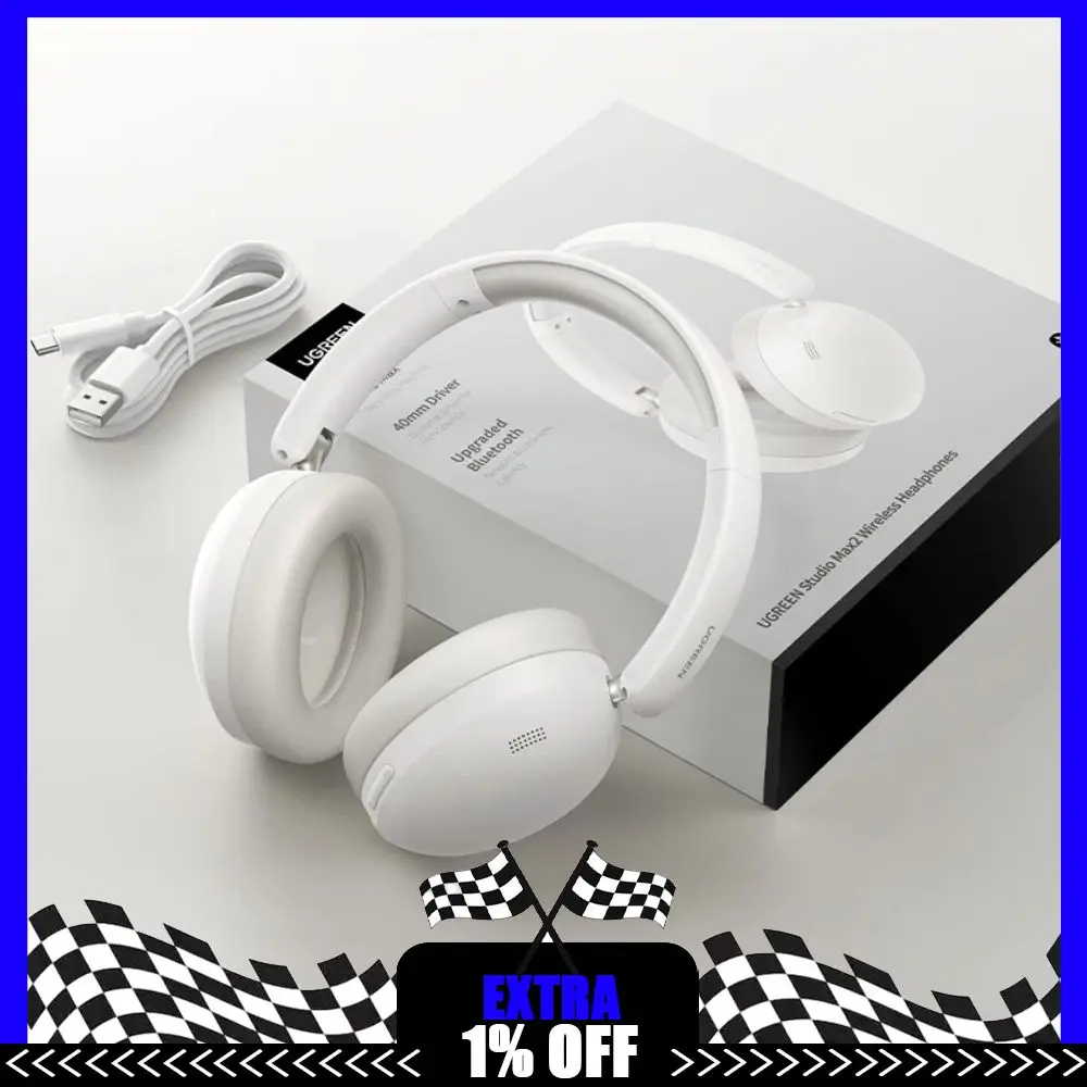 

UGREEN Studio Max2 Беспроводные Bluetooth-наушники 80 часов воспроизведения HiFi стерео наушники-вкладыши с микрофоном Bluetooth 5,4 подарок