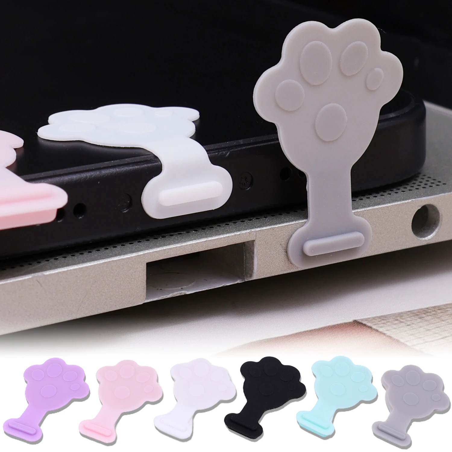 Cat Shaped Cellphone Charging Port Protectors Dust Plugs USB C Type C Anti-dust Protective Cap for Samsung IPhone 16 15 Xiaomi