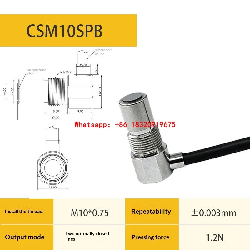 CMD-28-10-PB Ultra-compact Tool Setter for Engraving, Dispensing, and Dental Prosthesis Applications with Broken Tool Detection