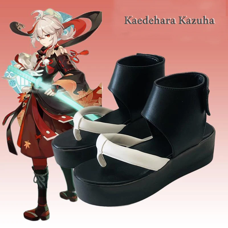 Impact Kaedehara Kazuha Cosplay Shoes Anime Chinese Style Halloween for Women Game