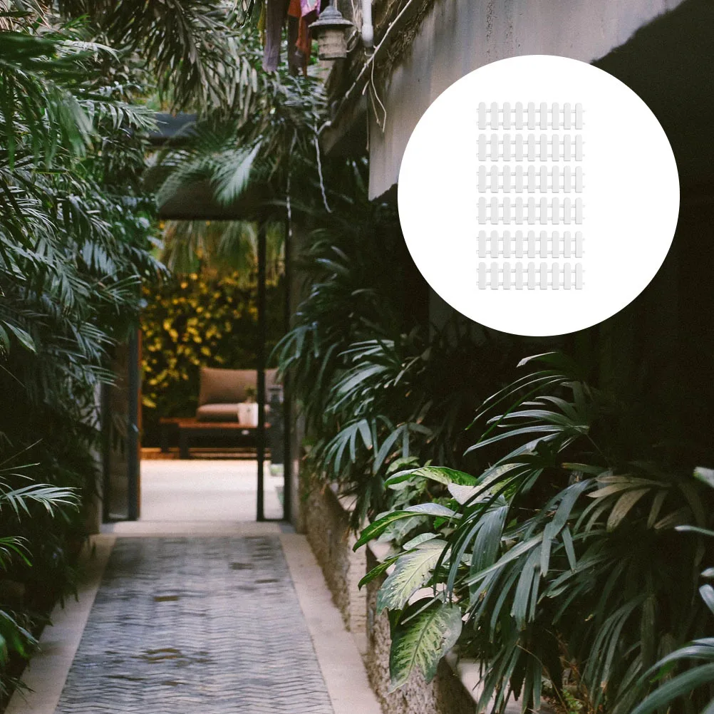 

6Pcs Garden Fence Decorative Plastic Fence for Yard Courtyard Border Landscape Scene Partition Lawn Pet Enclosure Fencing