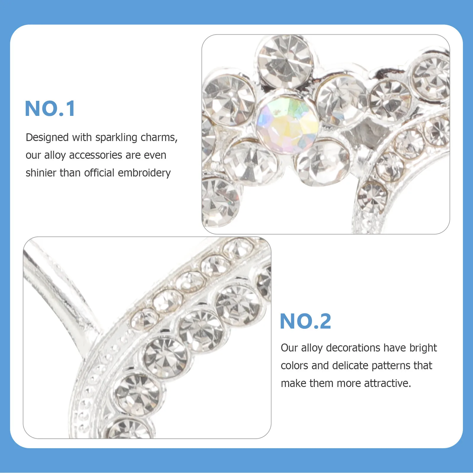 

10pcs Heart Patches Rhinestone Alloy Decor For Clothing Shoes Handbag Diy Craft Rhinestone Decors Sewing Accessories