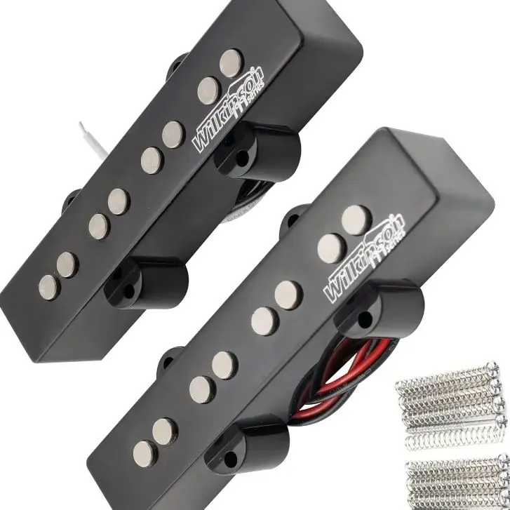 Wilkinson M-series WOJB Variable Gauss Alnico 5 Jazz Bass Neck and Bridge Pickups Set Vintage Tone for 4-string Electric Bass
