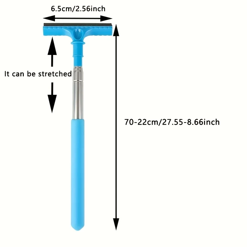 1pcs Random Color Household Retractable Car Brush, Portable Rearview Mirror Scraper, Car Glass Cleaner, De-icing and Defrosting