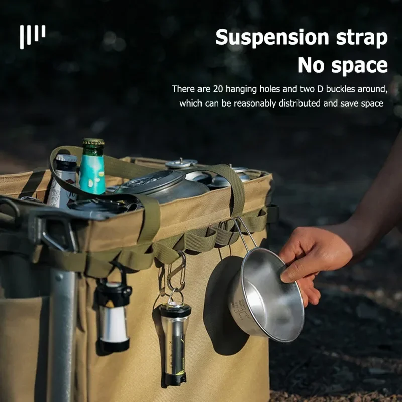 

Outdoor Camping Travel Tools Storage Large Capacity Bag Folding Firewood Package Handbag Picnic Barbecue Cutlery Organizer