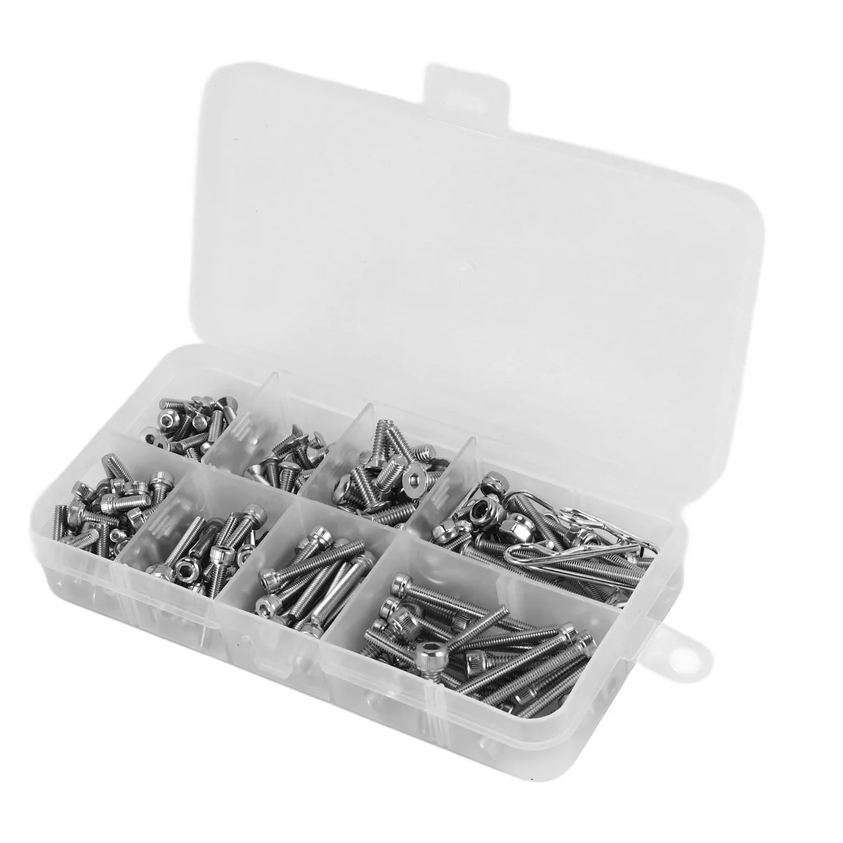 205Pcs Stainless Steel Rc Countersunk Screw Kit for 1/10 1/8 Traxxas Slash Rustler Axial Hsp Hpi Arrma Redcat Rc