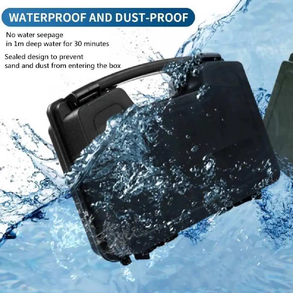 GUGULUZA ABS Gun Case Pistol with Foam Portable Storage Gun Box Lockable Waterproof Hard Gun Case for Hunting Airsoft Paintball view 3