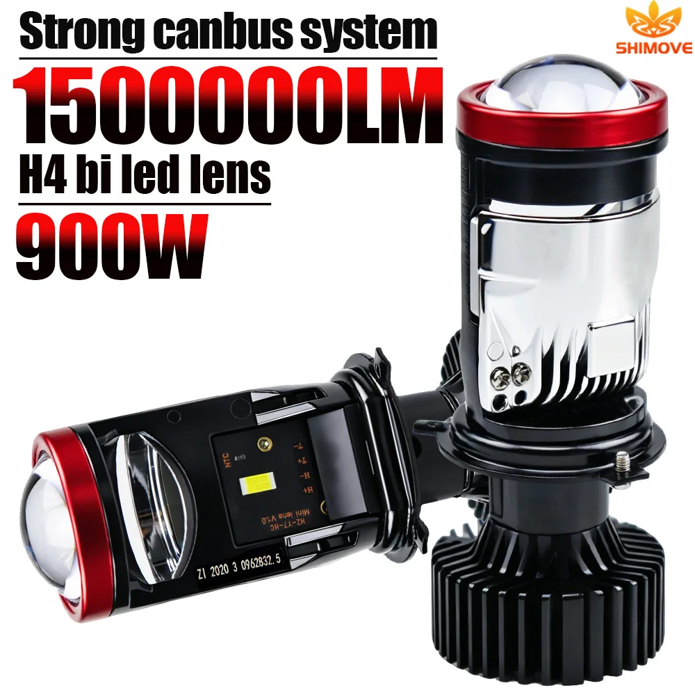 Super Bright H4 Bi LED Projector Lens Motorcycle Car Headlight Bulbs 1500000LM Canbus Spotlight Led Lights for Car High Low Beam