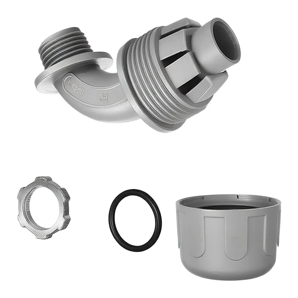 90 Degree Water Resistant Conduit Fitting for Flexible Non-MetFor Allic Conduit with 1/2 NPT Male Thread Interface
