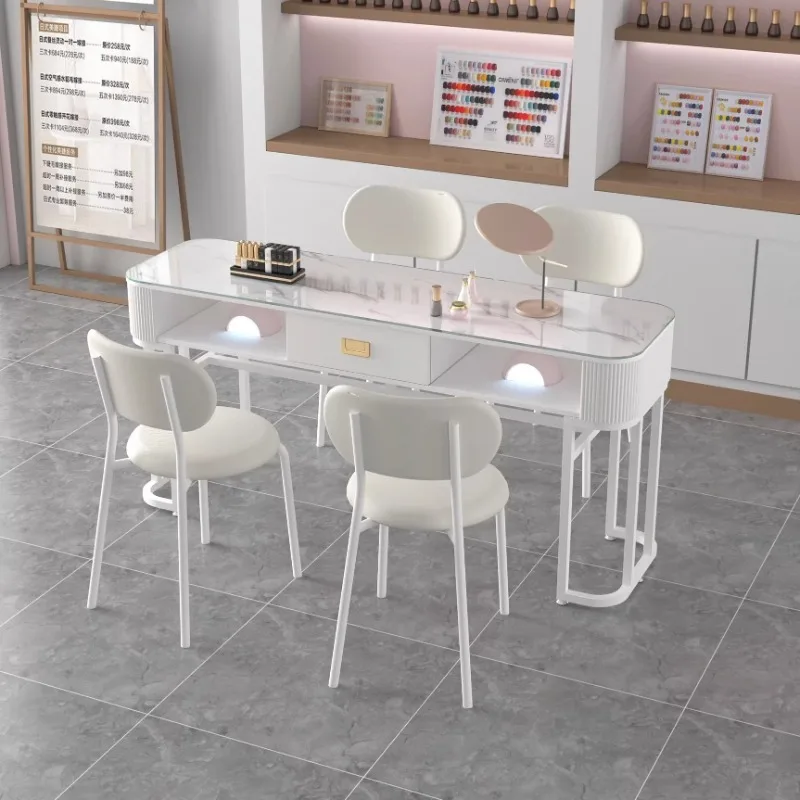 Tempered Combination- Special Nail Tables Affordable Nail Tables Luxury Simplicity Commercial Furniture Tavoli Ungueali ZY40MJZ