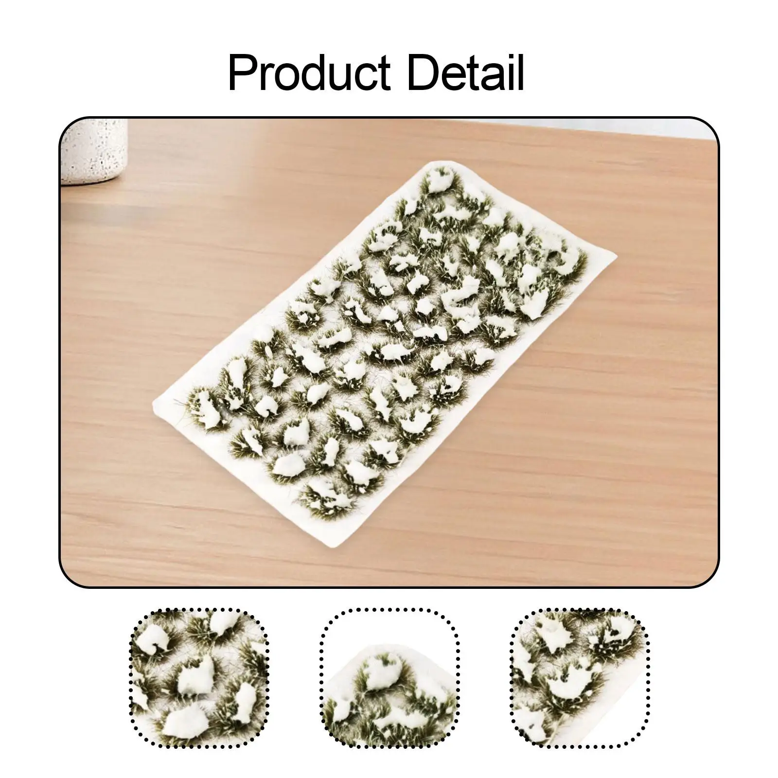 Static Snow Grass Model Train Landscape Grass Tuft Terrain Kit for Fairy Garden Model Building Kit Railway Sand Table Decor