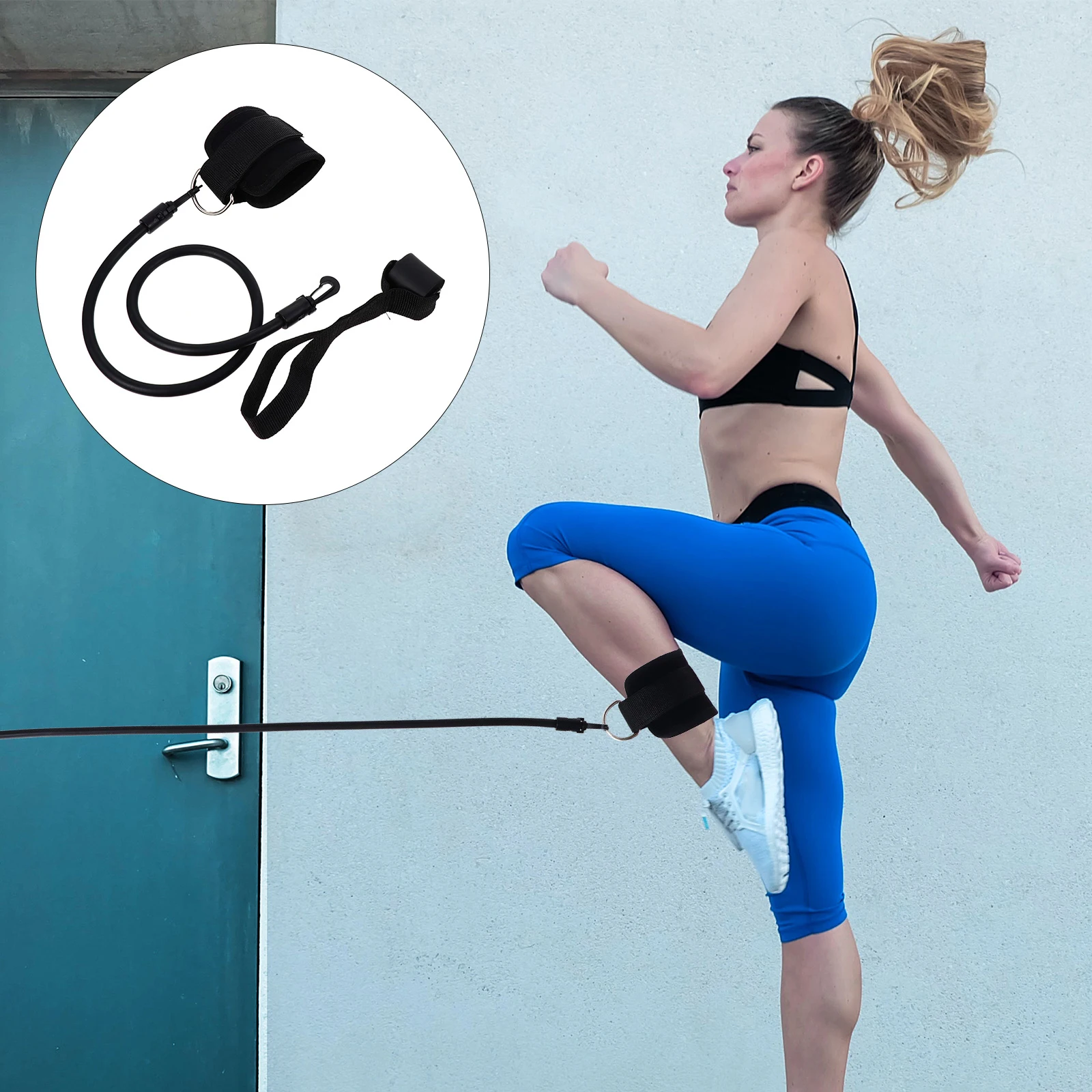 

Fitness Resistance B Ankle Buckle Leggings Pull Rope Foot Belt Straps Adjustable Cuffs Durable Premium Material Buttock Exercise