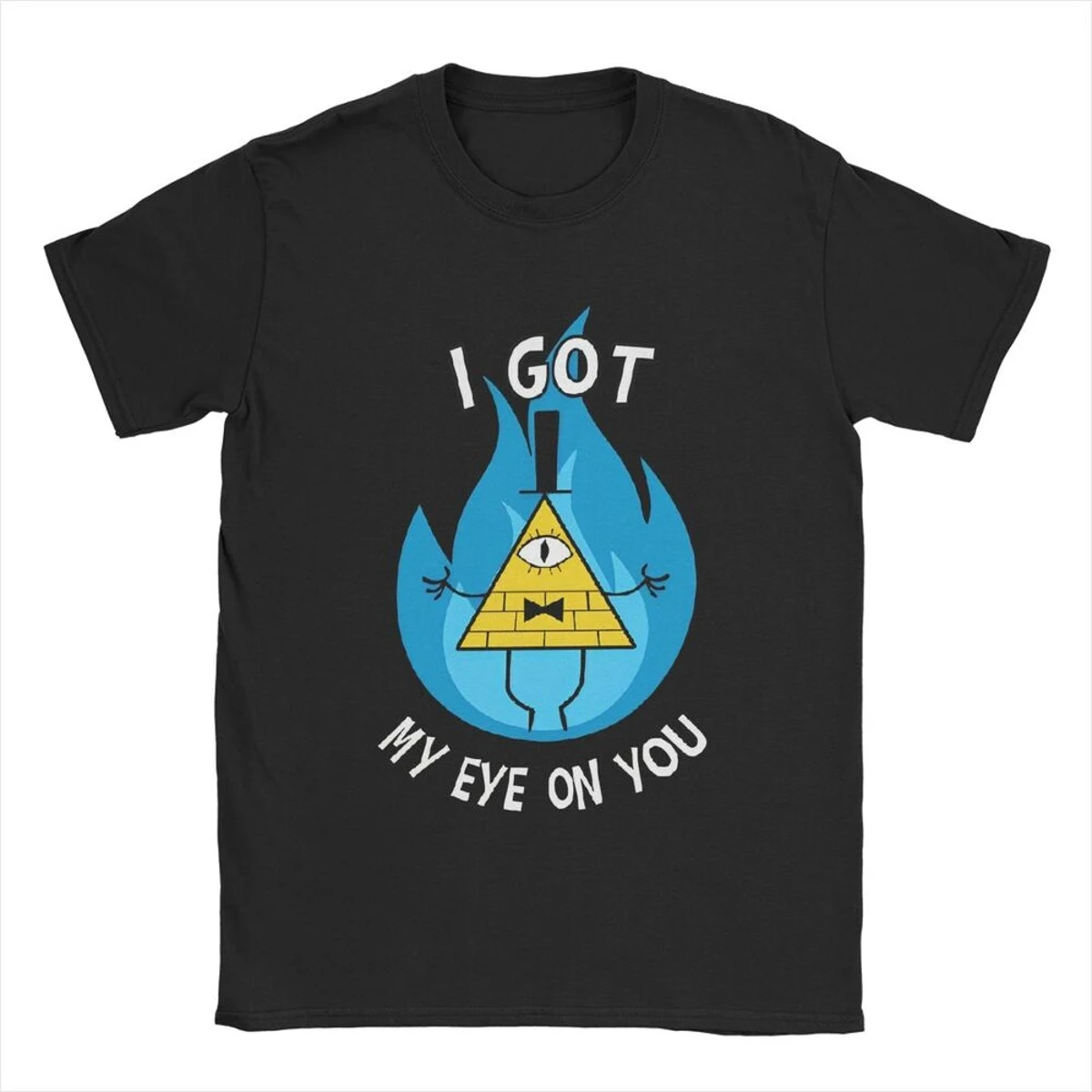 Men's Gravity Falls Bill Cipher T Shirt Cotton Tops Leisure Short Sleeve Crewneck Tee Cool Stylish Streetwear Summer Unisex Tops