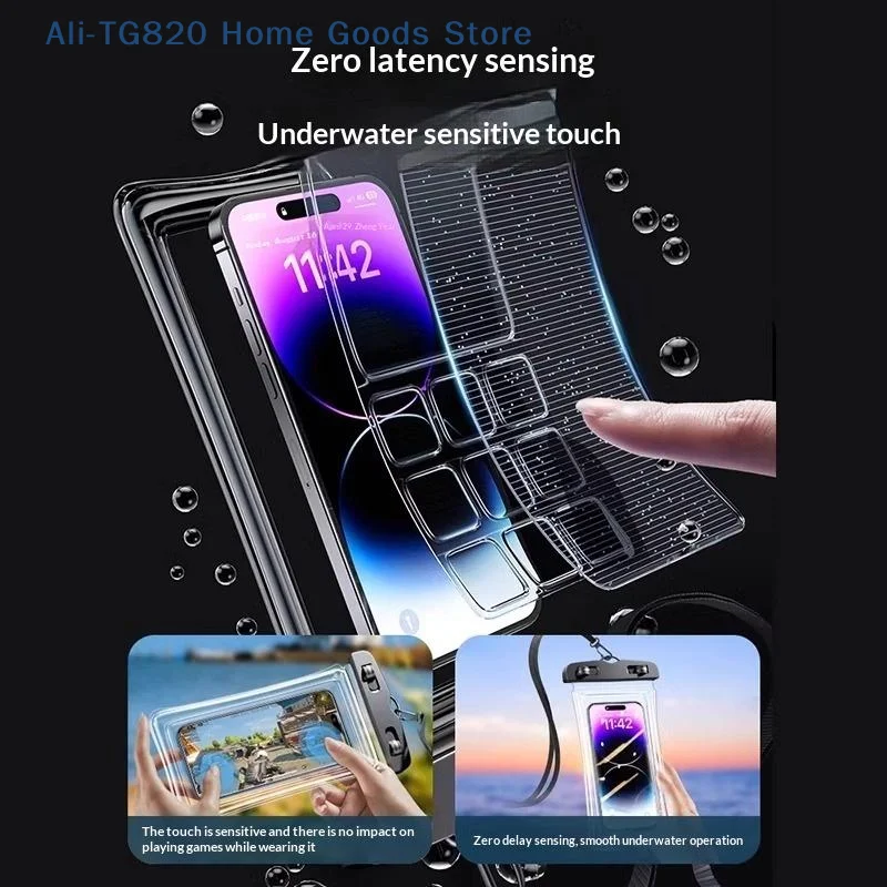[TG820]Waterproof Phone Pouch Drift Diving Swimming Bag Underwater Dry Bag Case Cover For Phone Water Sports Beach Pool Skiing view 6